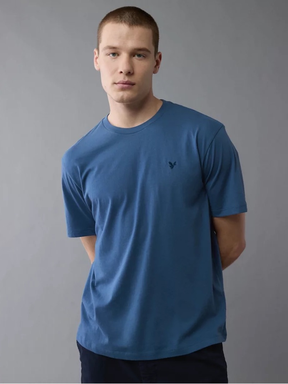 American Eagle T Shirt Super Soft Standard Fit Large Blue